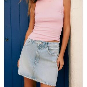 Zara Light Blue Mini Denim Skirt